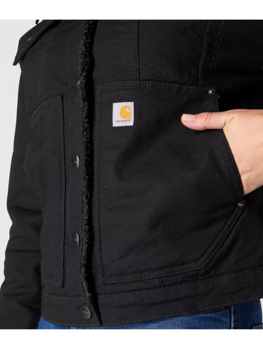 Carhartt Women's Rugged Flex® Loose Fit Canvas Sherpa-Lined Jacket NWT sz S - Picture 7 of 9